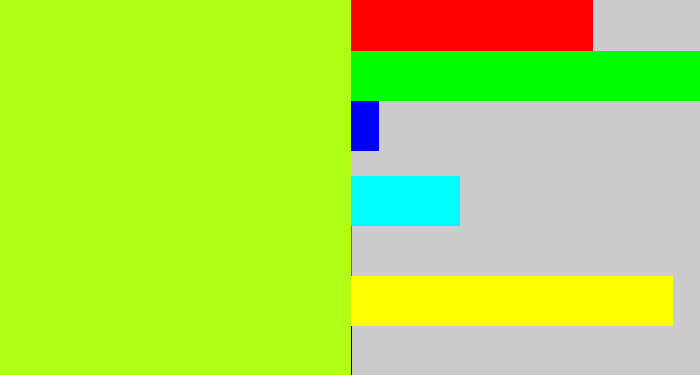 Hex color #b0ff15 - yellowgreen