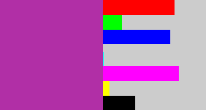 Hex color #b12fa6 - ugly purple