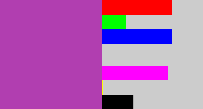 Hex color #b13eb0 - ugly purple