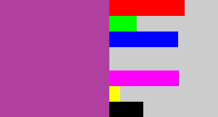 Hex color #b13fa0 - ugly purple
