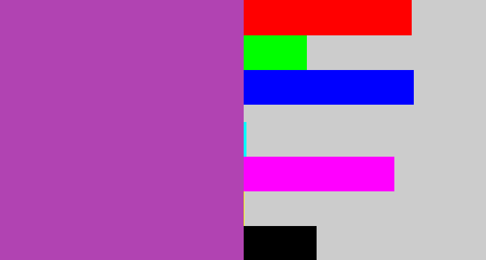 Hex color #b143b2 - ugly purple
