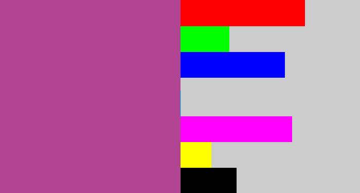 Hex color #b14493 - ugly purple