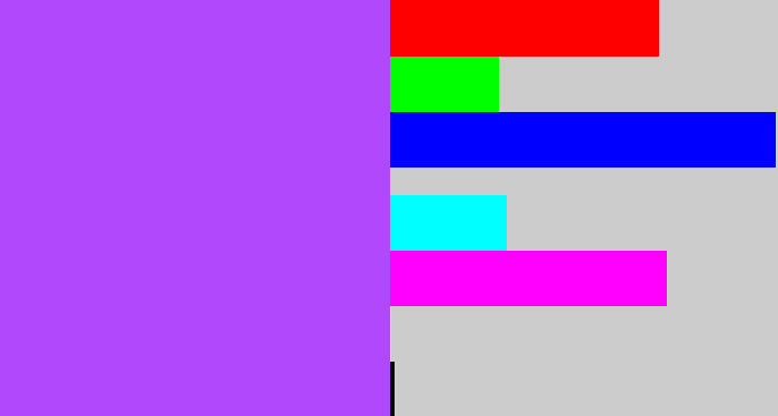 Hex color #b148fc - lighter purple