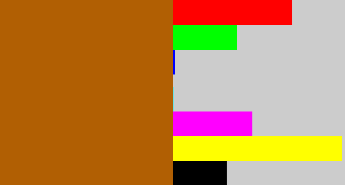 Hex color #b15f03 - orangish brown