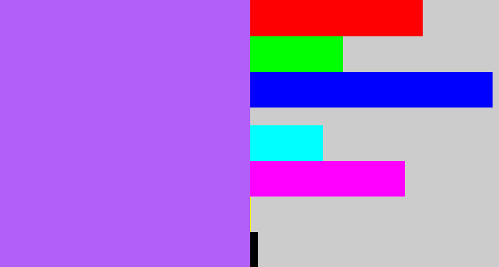 Hex color #b15ff8 - lighter purple