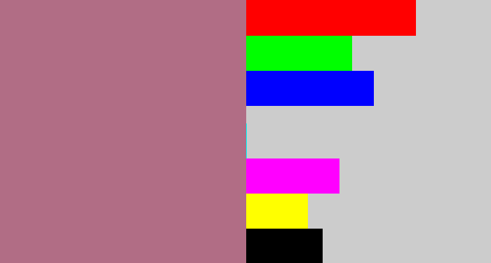 Hex color #b16d85 - mauve