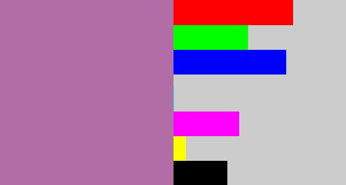 Hex color #b16ea5 - soft purple