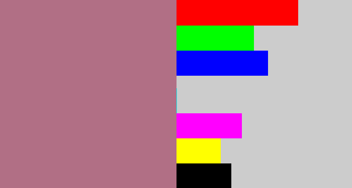 Hex color #b16f85 - mauve