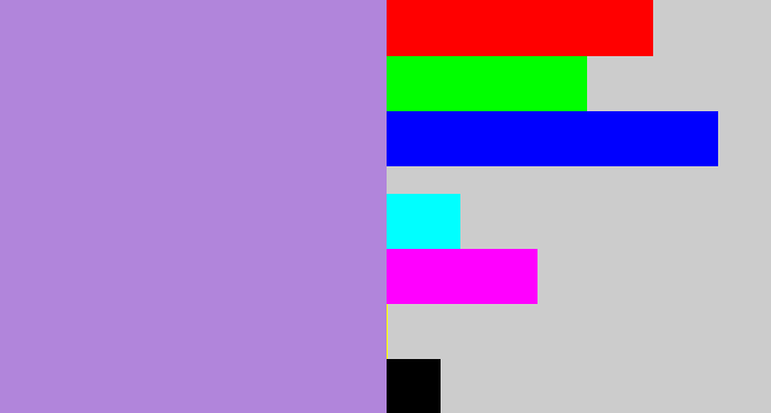 Hex color #b185db - pale purple