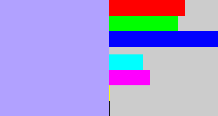Hex color #b1a1ff - pastel purple