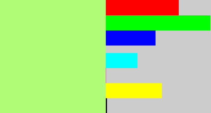 Hex color #b1fc77 - key lime