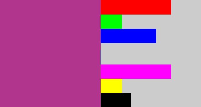 Hex color #b2358d - ugly purple