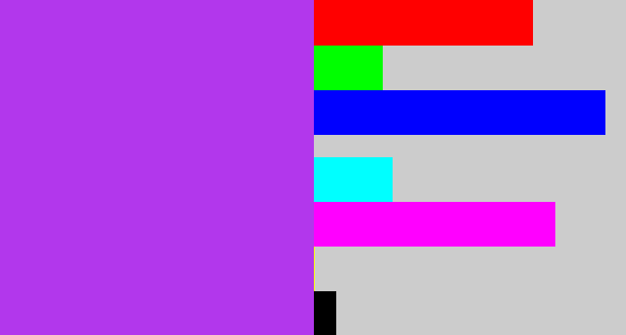 Hex color #b237ec - electric purple
