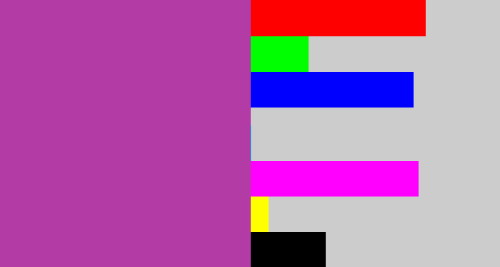Hex color #b23ba6 - ugly purple