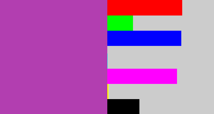 Hex color #b23eb0 - ugly purple