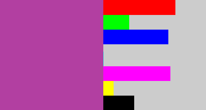 Hex color #b23fa1 - ugly purple