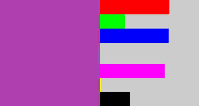 Hex color #b23fb0 - ugly purple