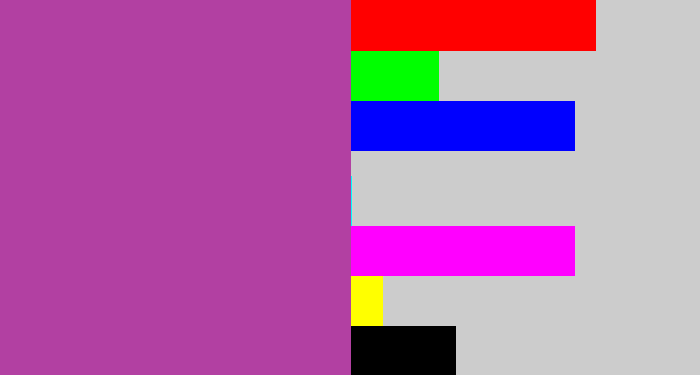 Hex color #b240a2 - ugly purple