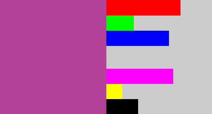 Hex color #b24297 - ugly purple
