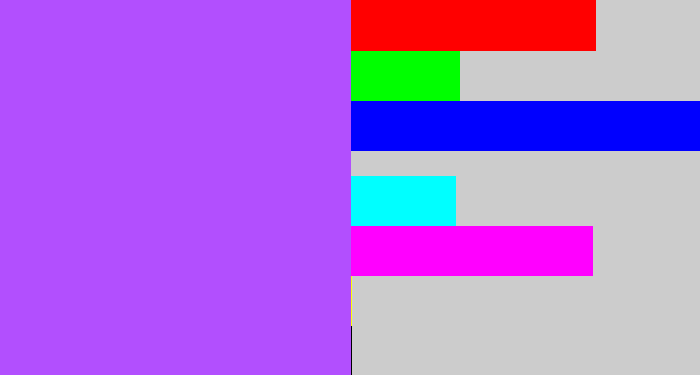 Hex color #b24ffe - lighter purple