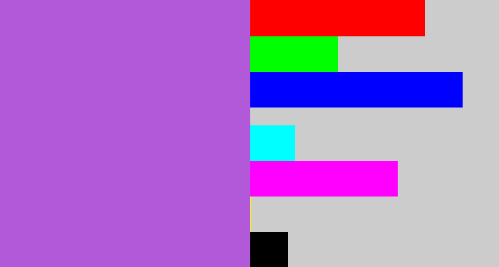 Hex color #b259da - lightish purple