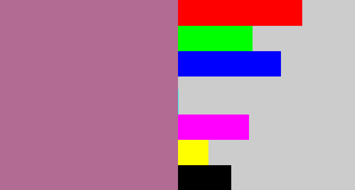 Hex color #b26b93 - mauve