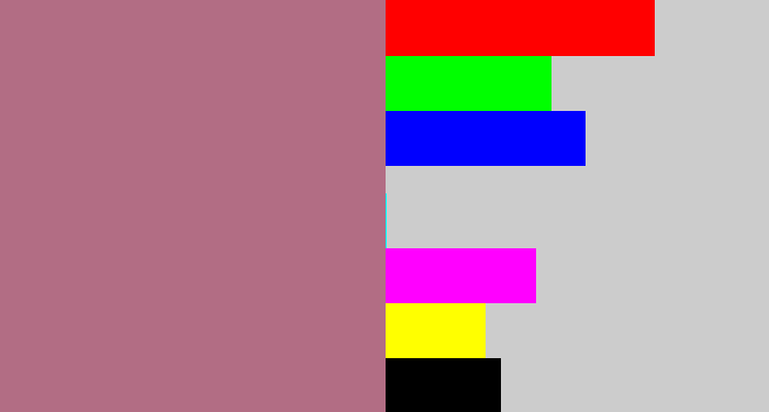 Hex color #b26d84 - mauve