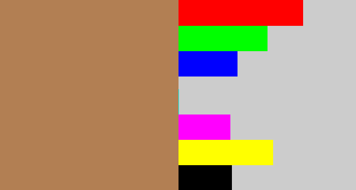 Hex color #b27f53 - light brown