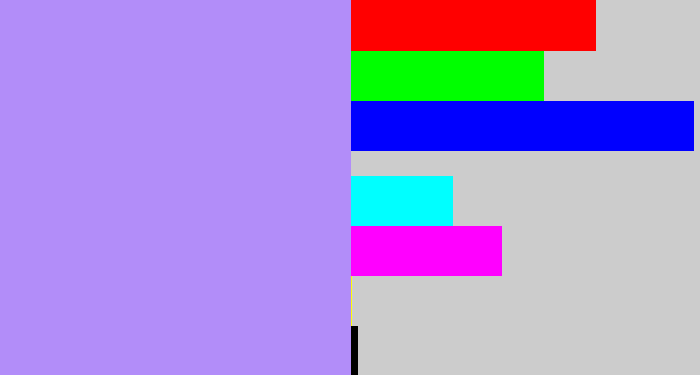 Hex color #b28df9 - liliac
