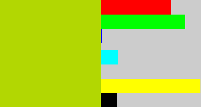 Hex color #b2d702 - green/yellow