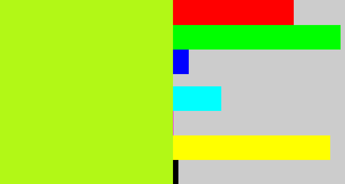 Hex color #b2f816 - yellowgreen