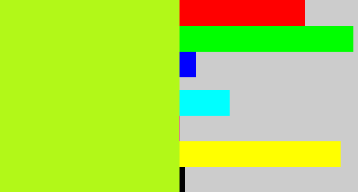 Hex color #b2f818 - yellowgreen
