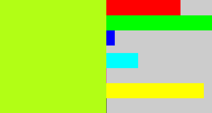 Hex color #b2fe15 - yellowgreen