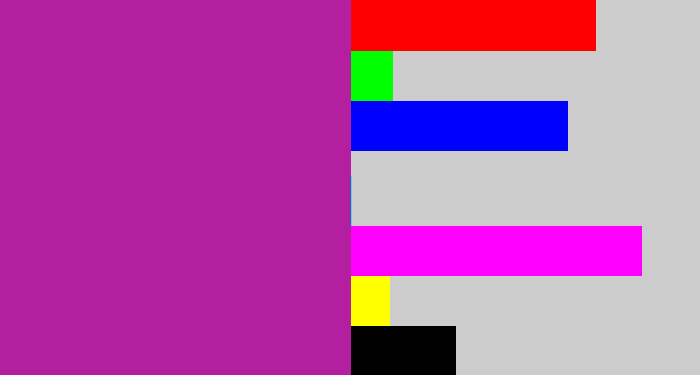 Hex color #b31f9f - barney