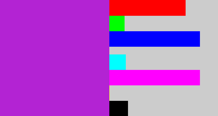 Hex color #b323d3 - barney