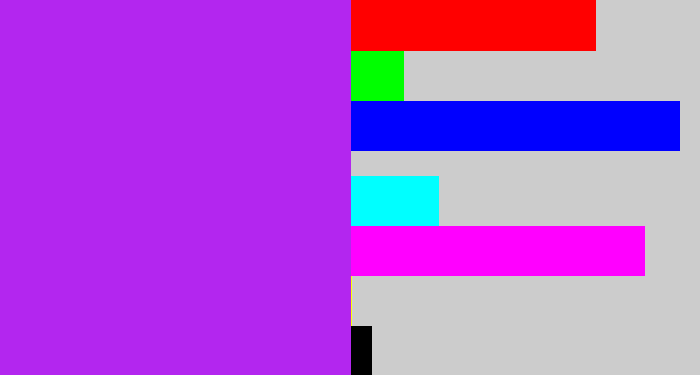 Hex color #b326ef - electric purple