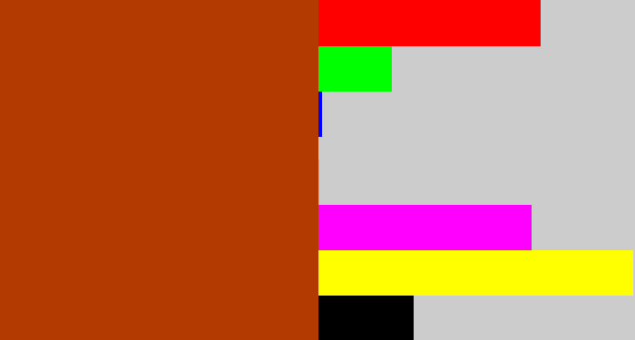 Hex color #b33b02 - rust