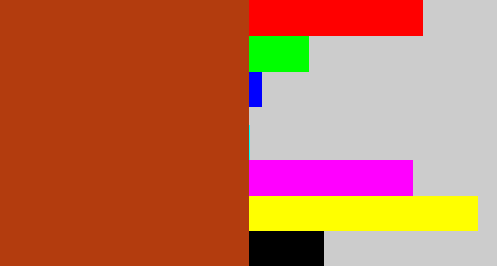 Hex color #b33c0e - rust