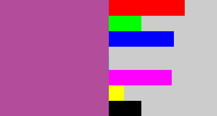 Hex color #b34c9a - ugly purple