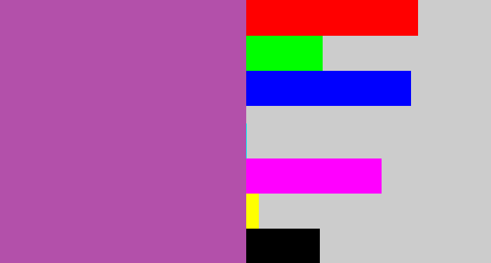 Hex color #b350aa - ugly purple
