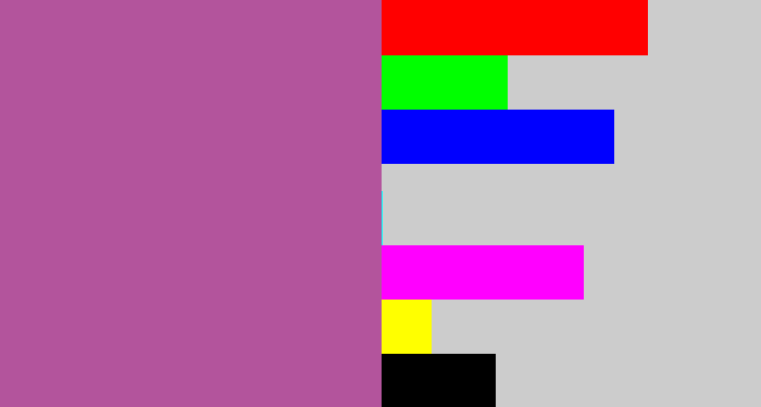Hex color #b3549c - ugly purple