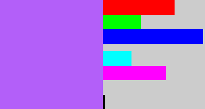 Hex color #b35ff9 - lighter purple
