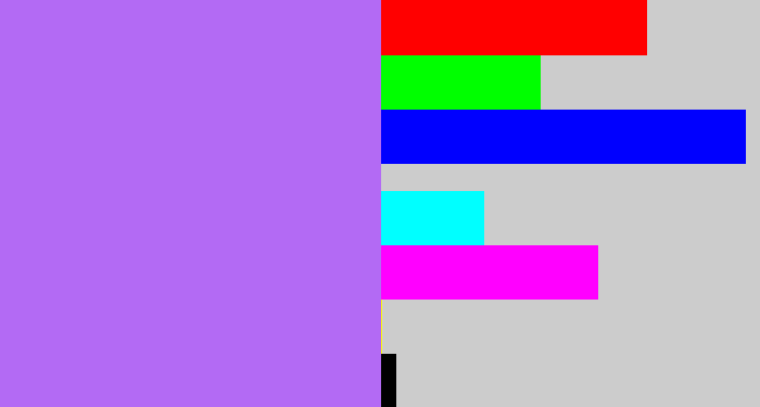 Hex color #b36af4 - light urple