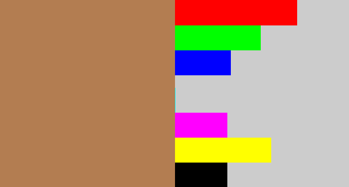 Hex color #b37d51 - light brown