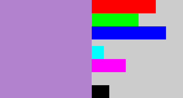 Hex color #b382ce - pale purple