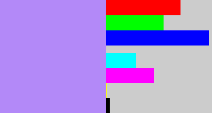 Hex color #b389f8 - liliac