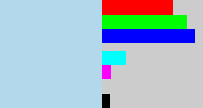 Hex color #b3d7eb - light blue grey