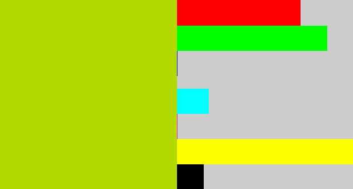 Hex color #b3da00 - green/yellow