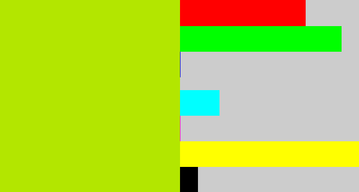 Hex color #b3e600 - lemon green