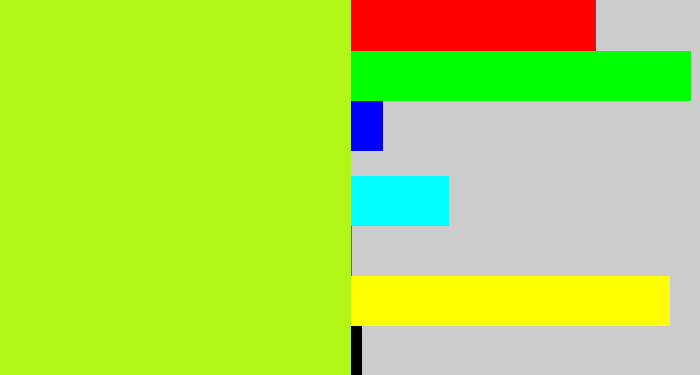 Hex color #b3f717 - yellowgreen
